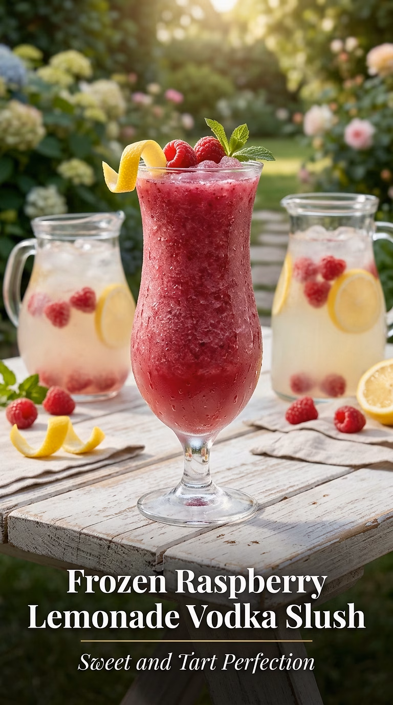 Frozen Raspberry Lemonade Vodka Slush