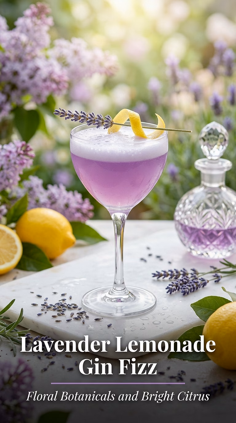 Lavender Lemonade Gin Fizz