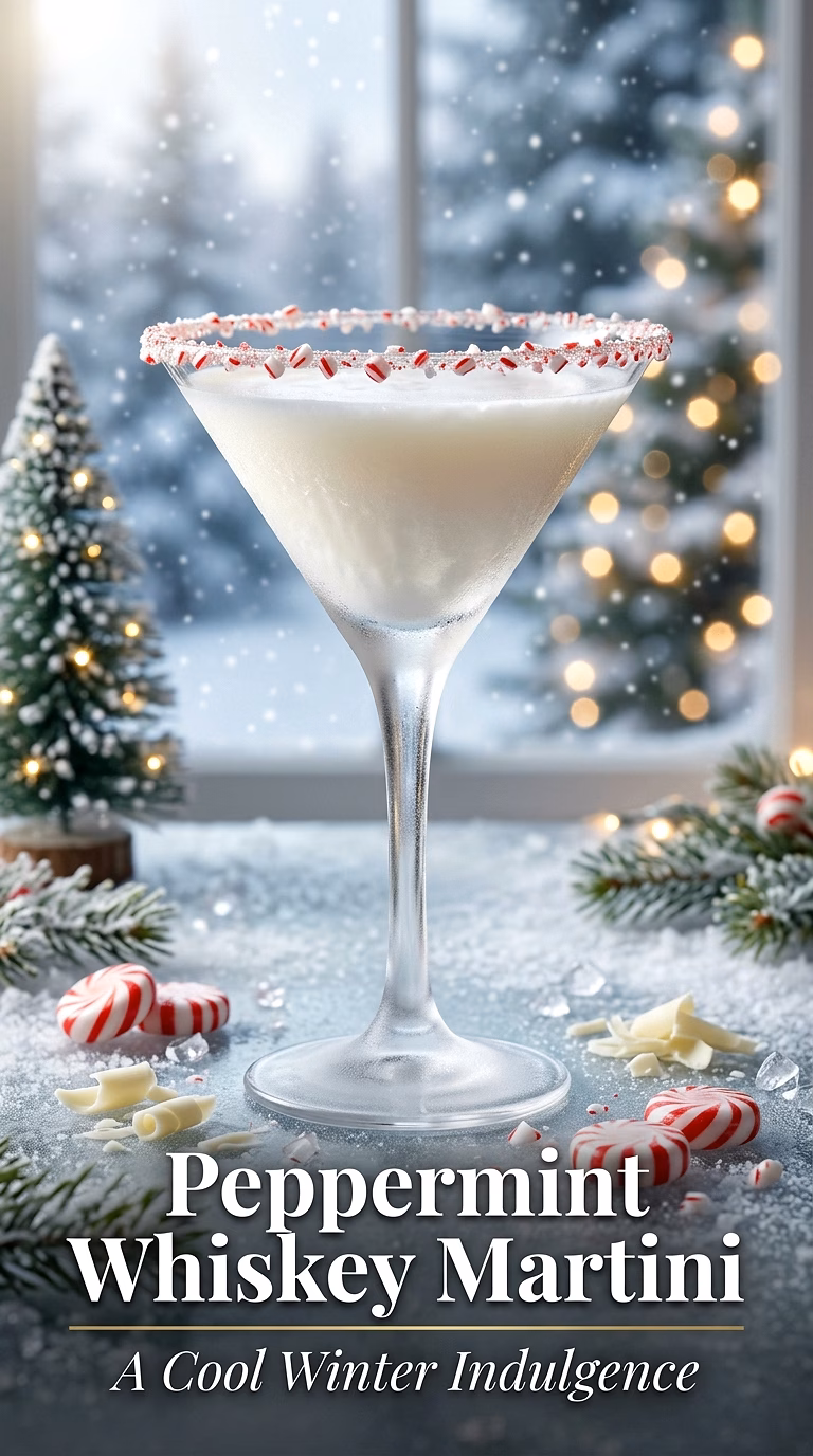 Peppermint Whiskey Martini