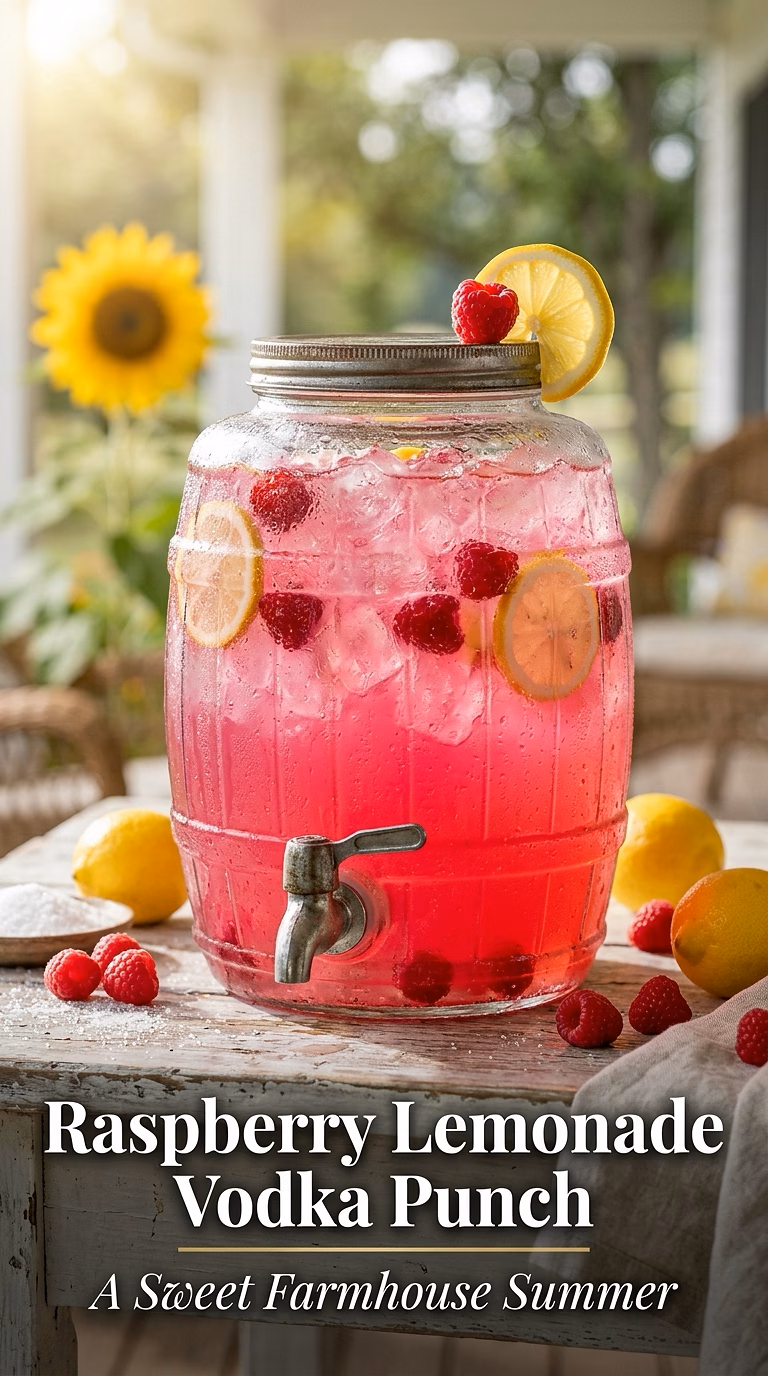 Raspberry Lemonade Vodka Punch