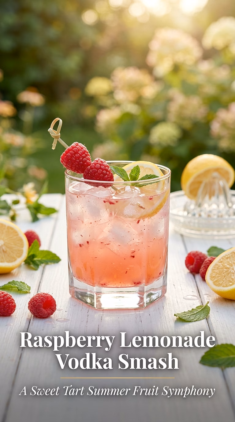 Raspberry Lemonade Vodka Smash
