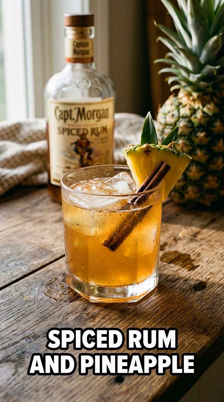 Spiced Rum and Pineapple
