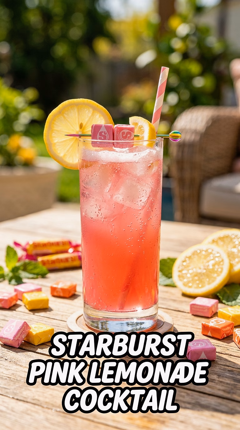 Starburst Pink Lemonade Cocktail