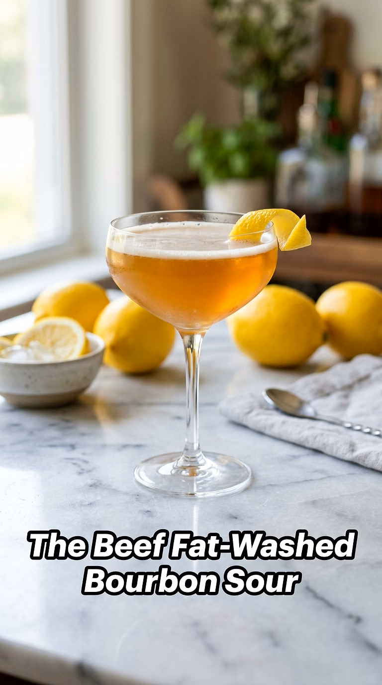The Beef Fat-Washed Bourbon Sour