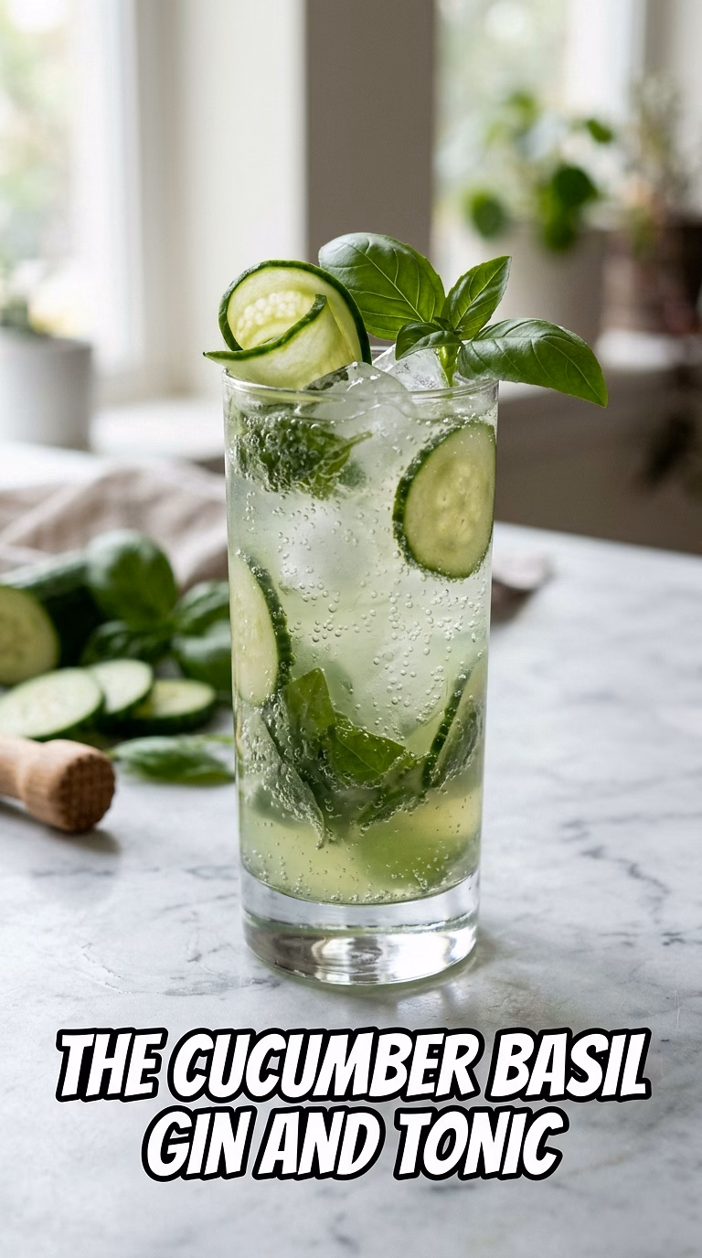 The Cucumber Basil Gin and Tonic