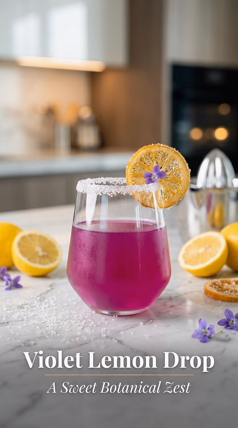 Violet Lemon Drop Martini