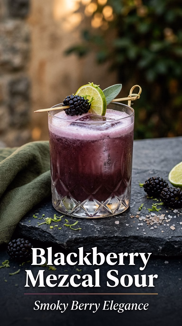 Blackberry Mezcal Sour