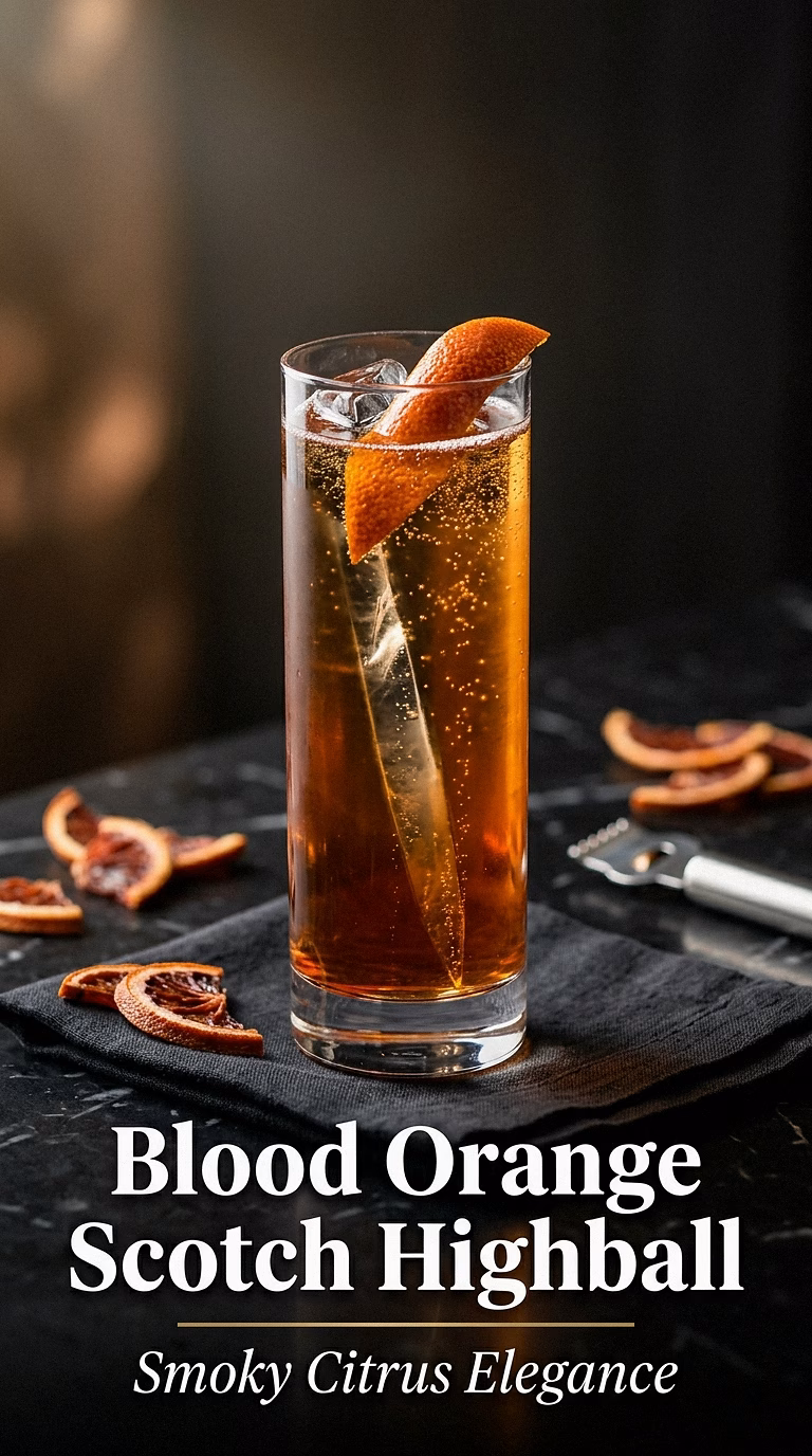 Blood Orange Scotch Highball