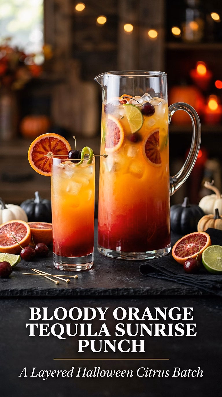 Bloody Orange Tequila Sunrise Punch