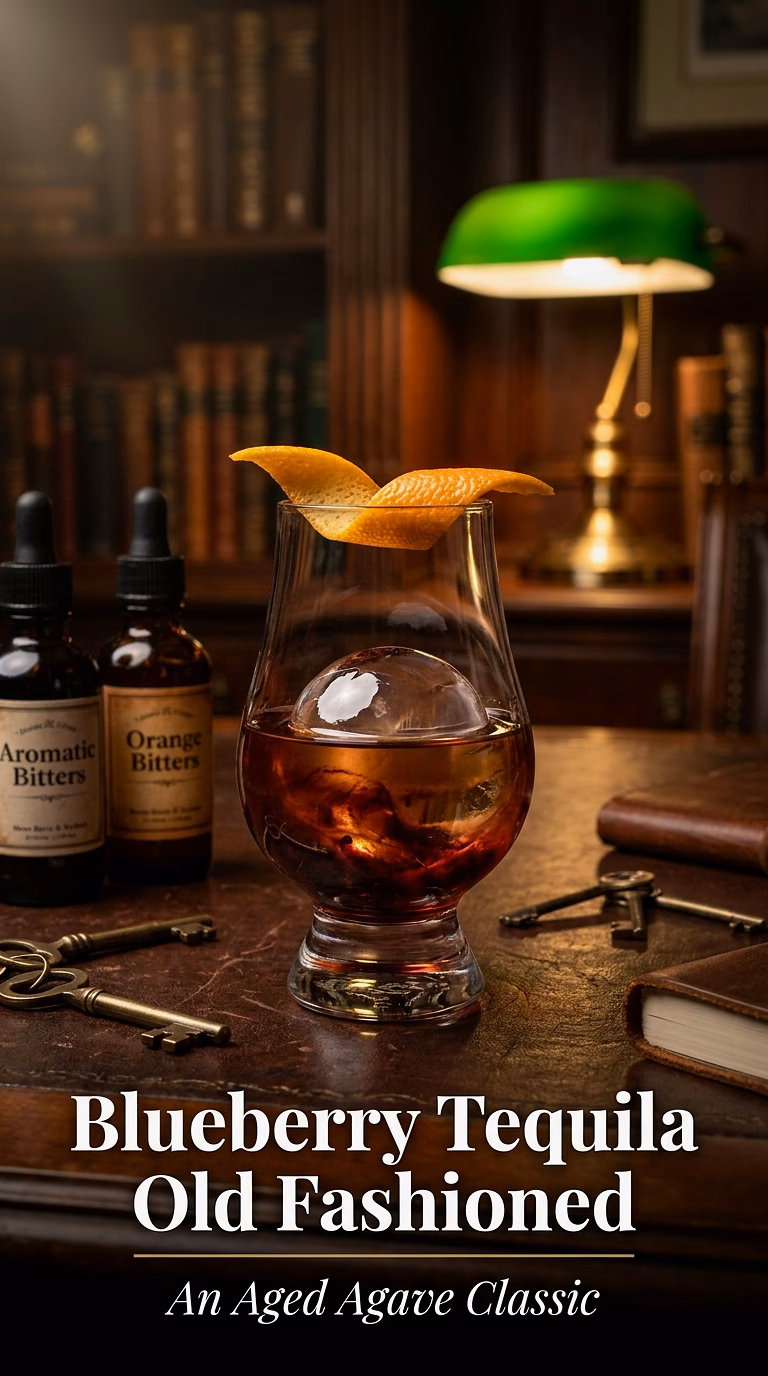 Blueberry Tequila Old Fashioned