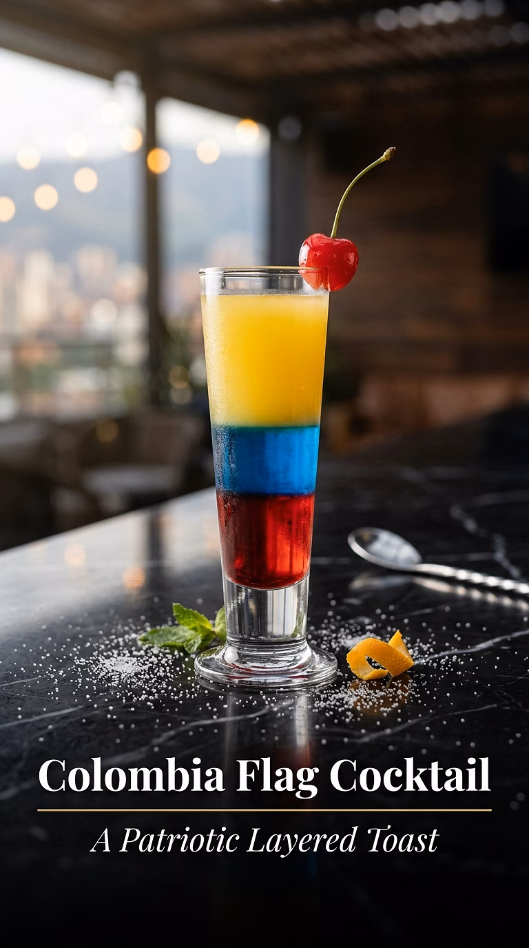 Colombia Flag Cocktail