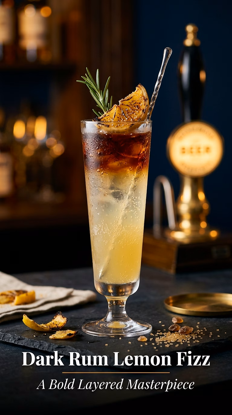 Dark Rum Lemon Fizz