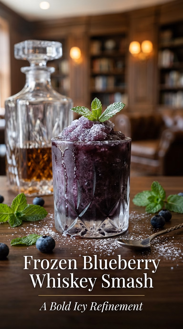 Frozen Blueberry Whiskey Smash