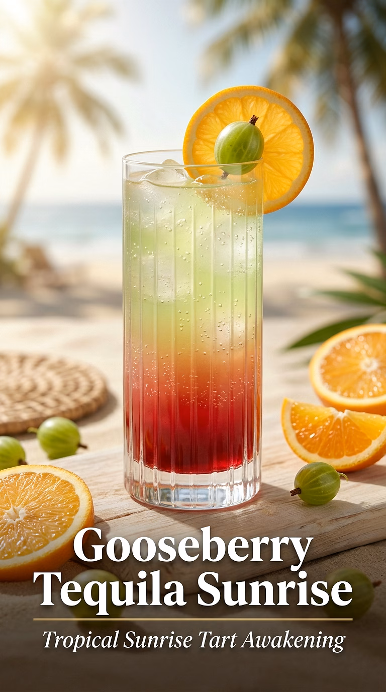 Gooseberry Tequila Sunrise
