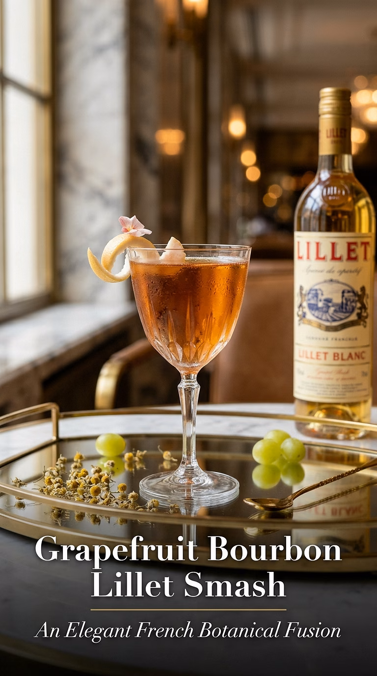 Grapefruit Bourbon Lillet Smash