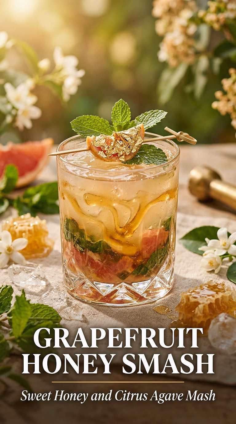 Grapefruit Honey Tequila Smash