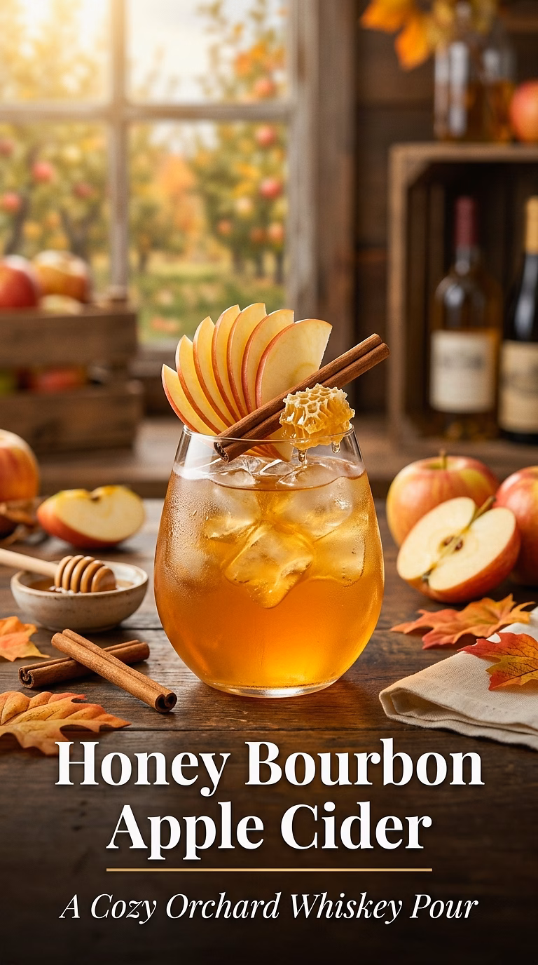 Honey Bourbon Apple Cider Cocktail