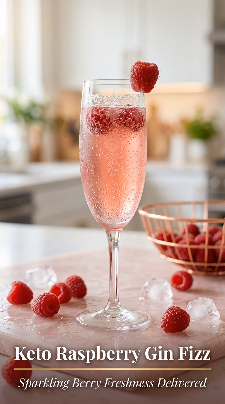 Keto Raspberry Gin Fizz