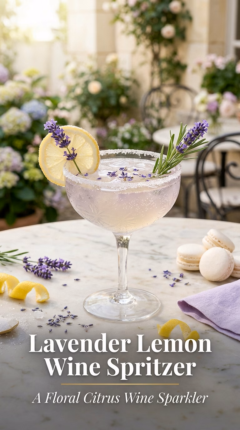 Lavender Lemon Wine Spritzer