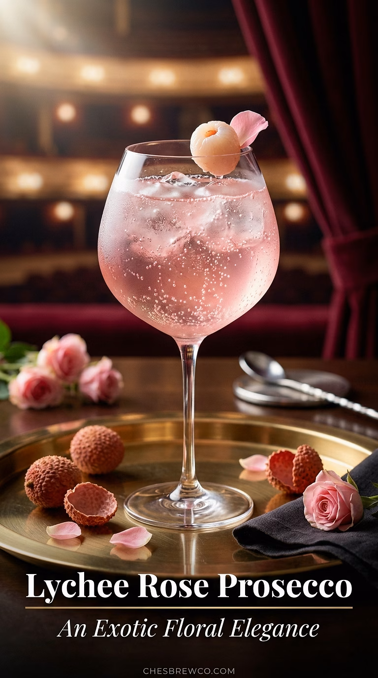 Lychee Rose Prosecco Cocktail