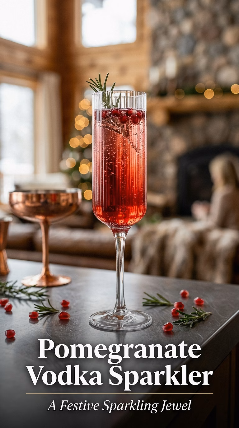 Pomegranate Vodka Sparkler