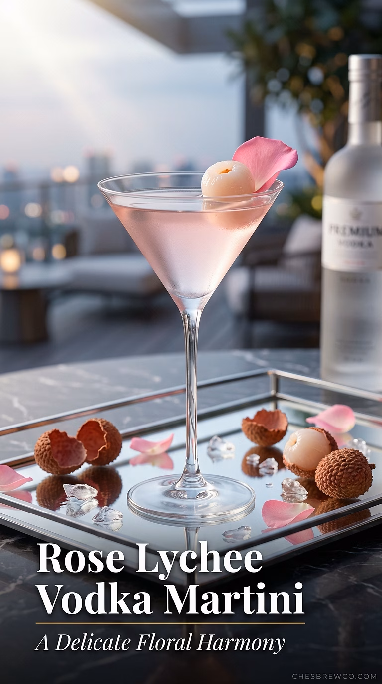 Rose Lychee Vodka Martini