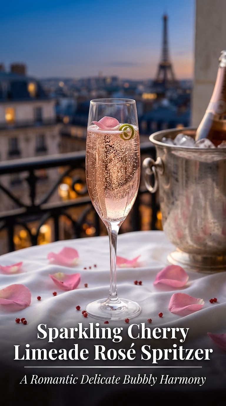 Sparkling Cherry Limeade Rosé Spritzer