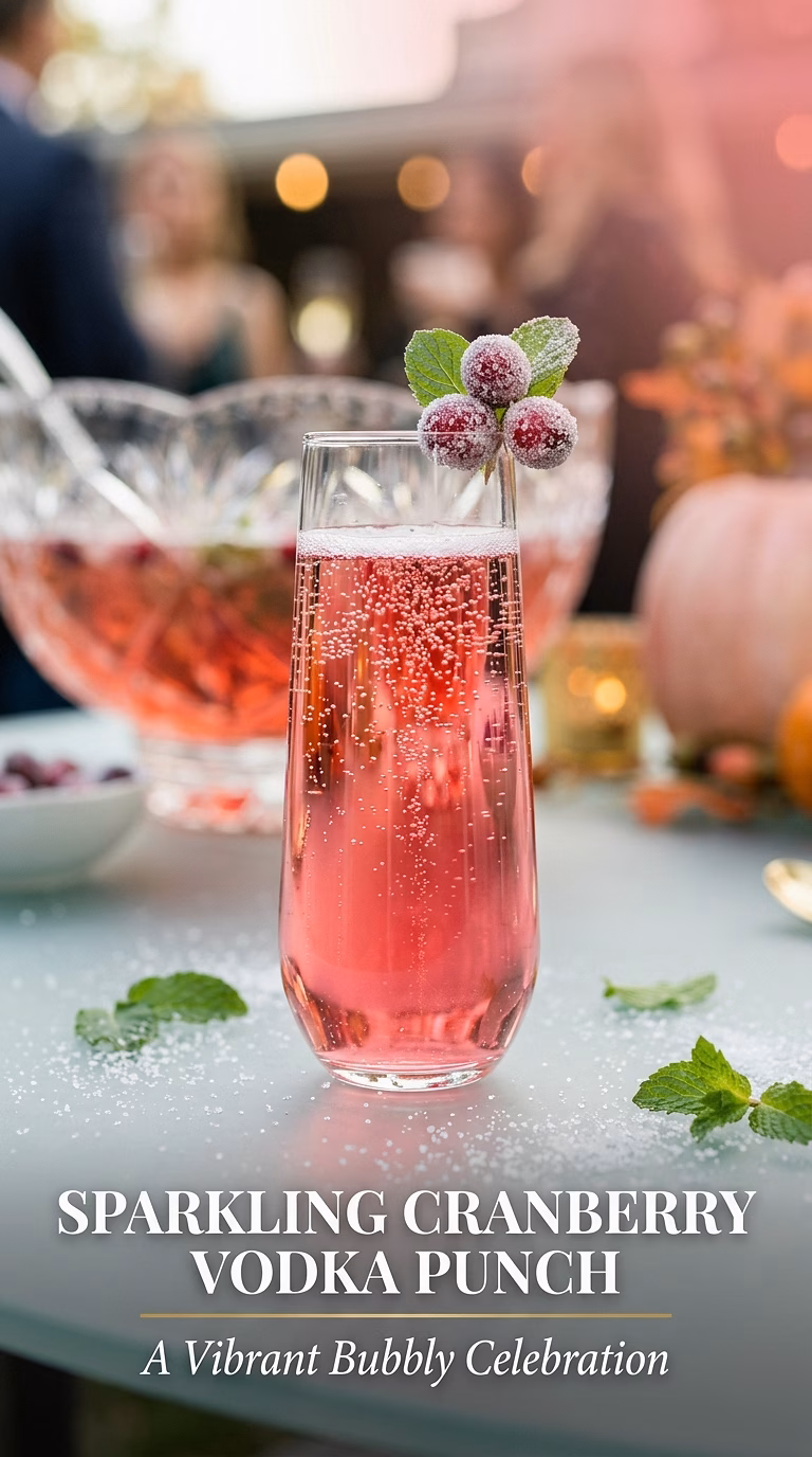 Sparkling Cranberry Vodka Punch