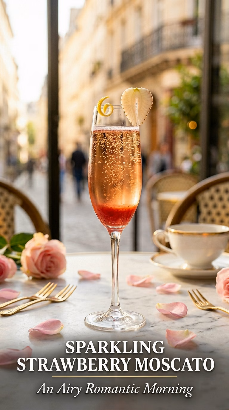 Sparkling Strawberry Moscato Cocktail
