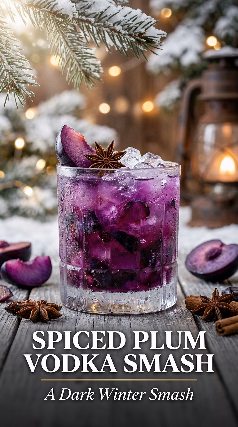 Spiced Plum Vodka Smash