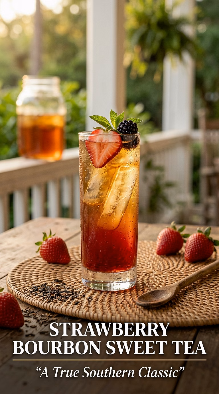 Strawberry Bourbon Sweet Tea