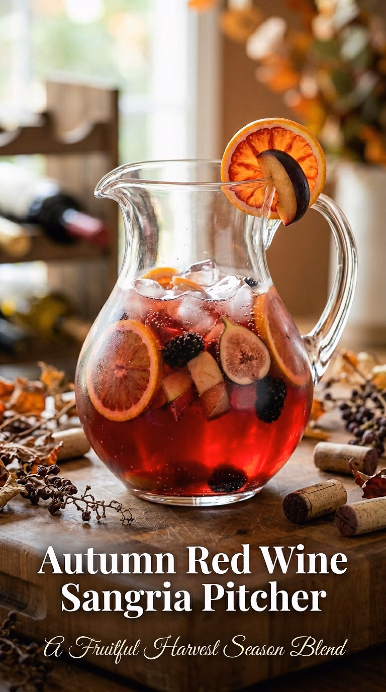 Autumn Red Wine Sangria Pitcher