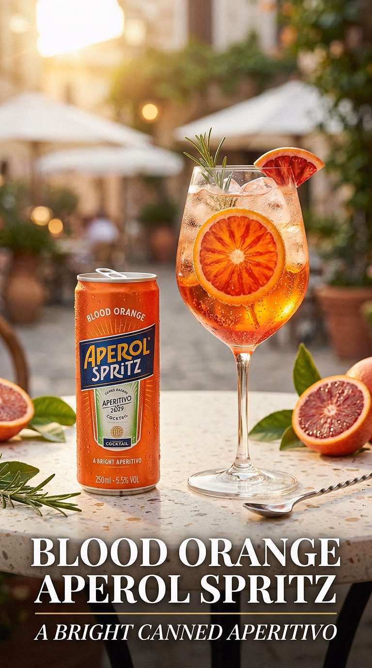 Blood Orange Aperol Spritz Canned Cocktail