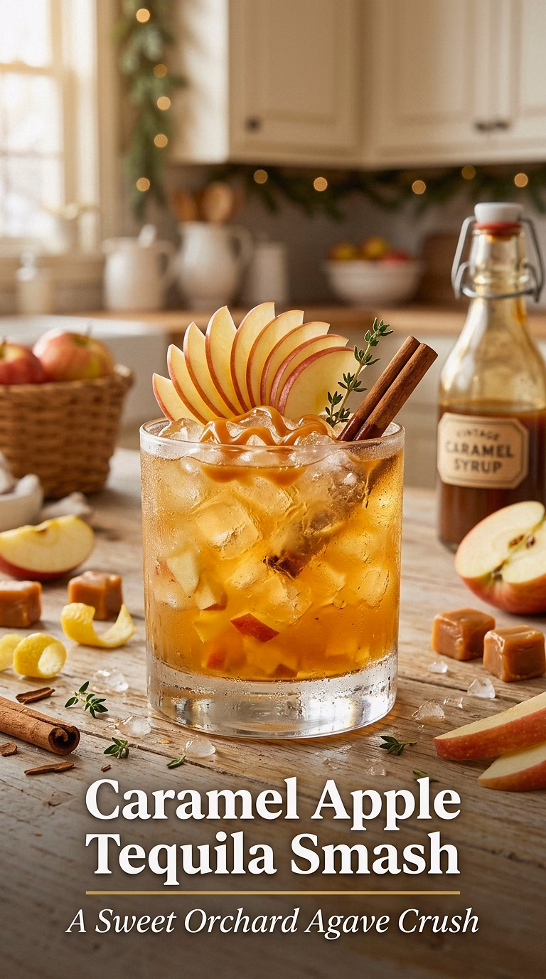 Caramel Apple Tequila Smash