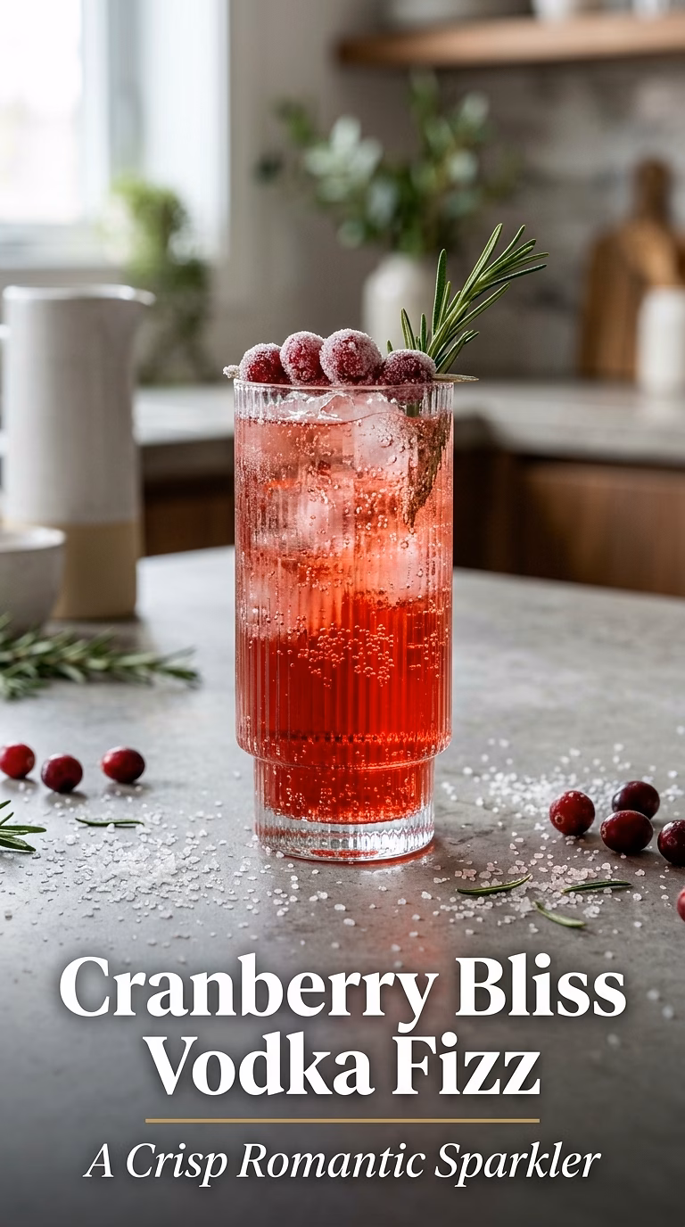 Cranberry Bliss Vodka Fizz