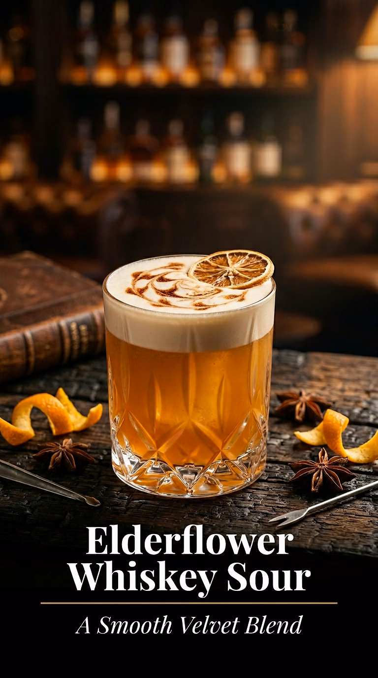 Elderflower Whiskey Sour