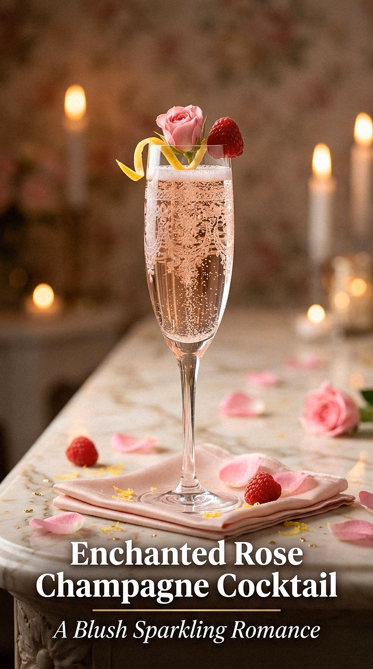 Enchanted Rose Champagne Cocktail