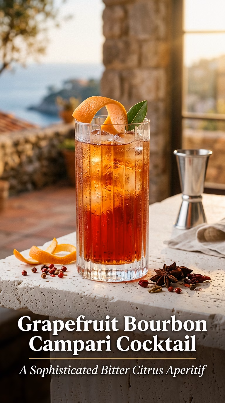 Grapefruit Bourbon Campari Cocktail