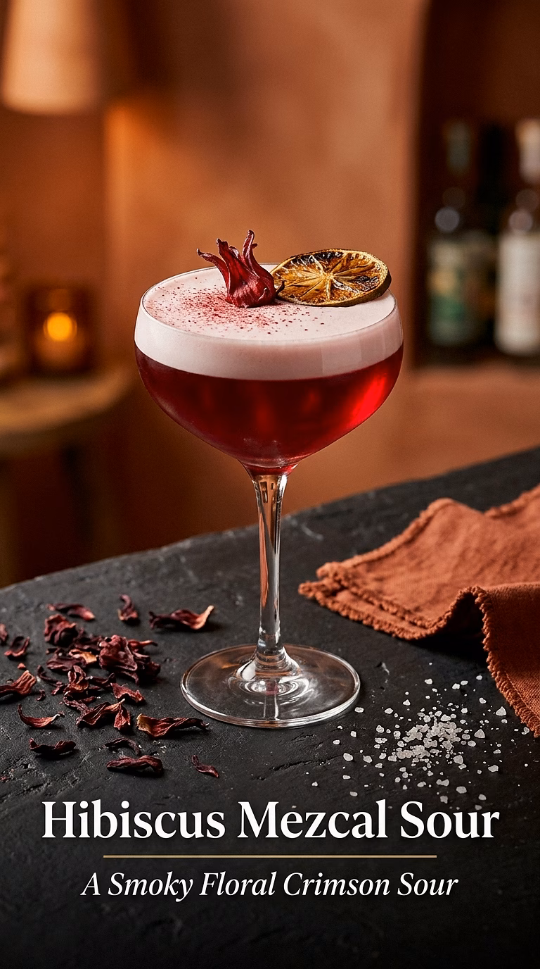 Hibiscus Mezcal Sour