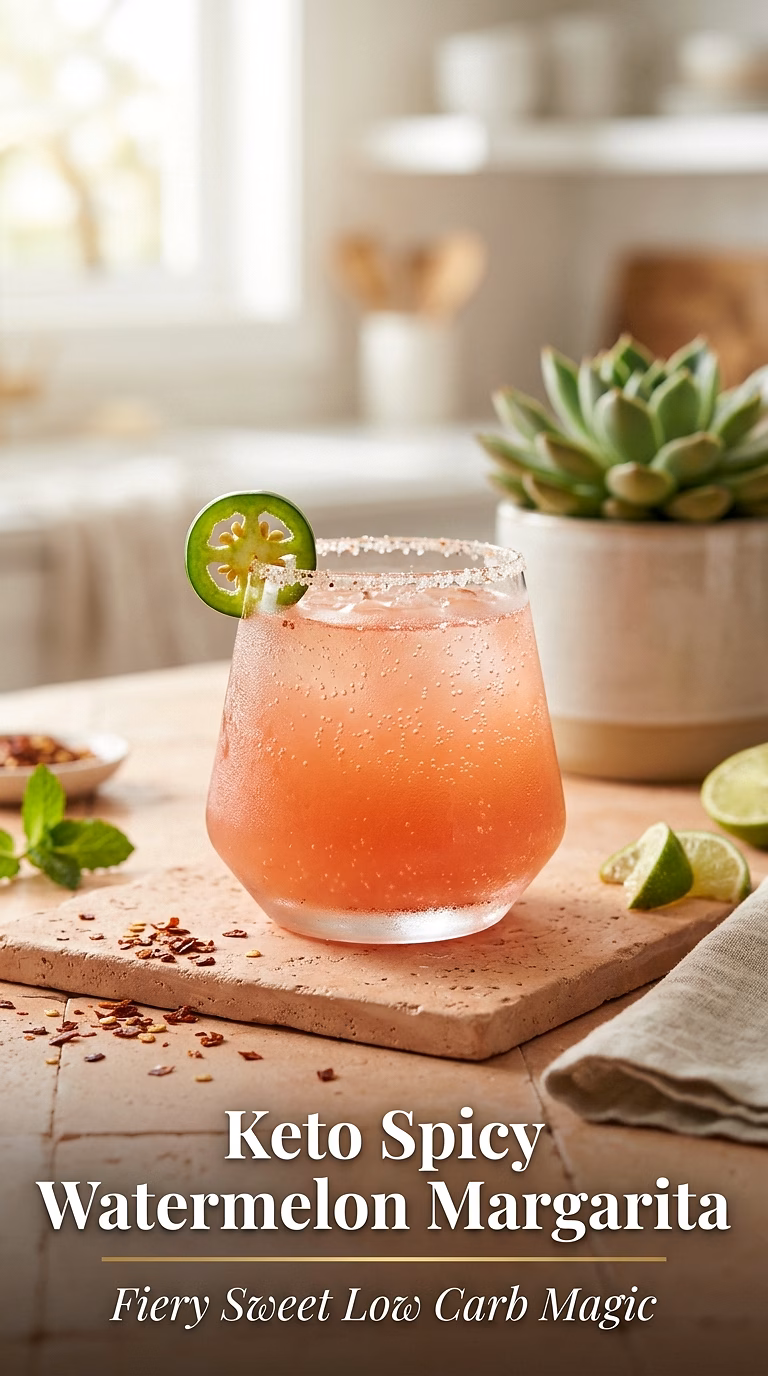 Keto Spicy Watermelon Margarita