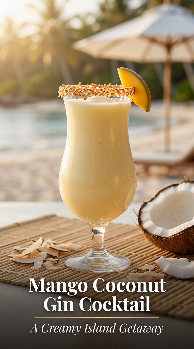 Mango Coconut Gin Cocktail