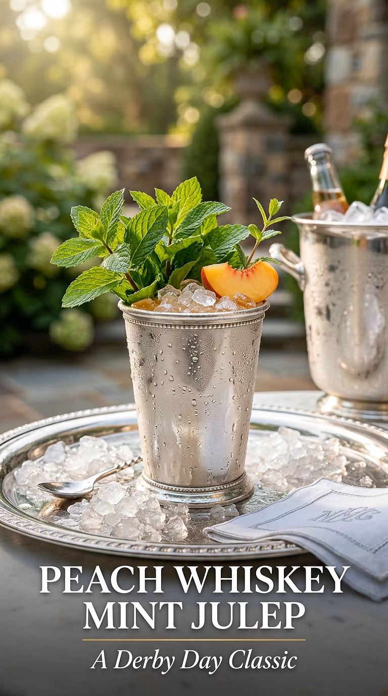Peach Whiskey Mint Julep