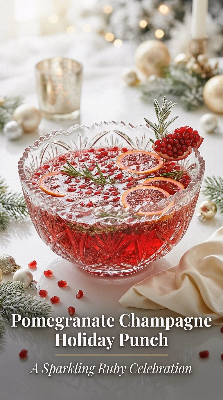 Pomegranate Champagne Holiday Punch