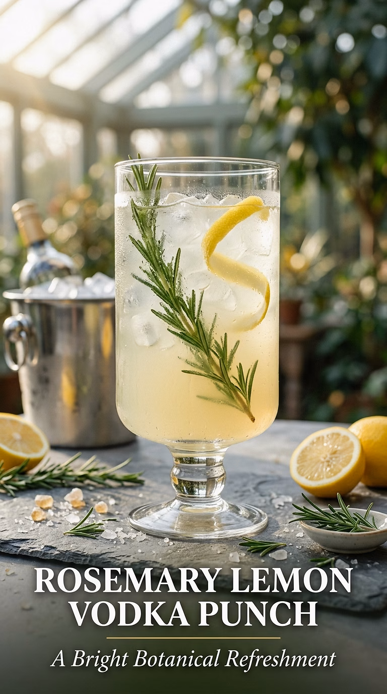 Rosemary Lemon Vodka Punch