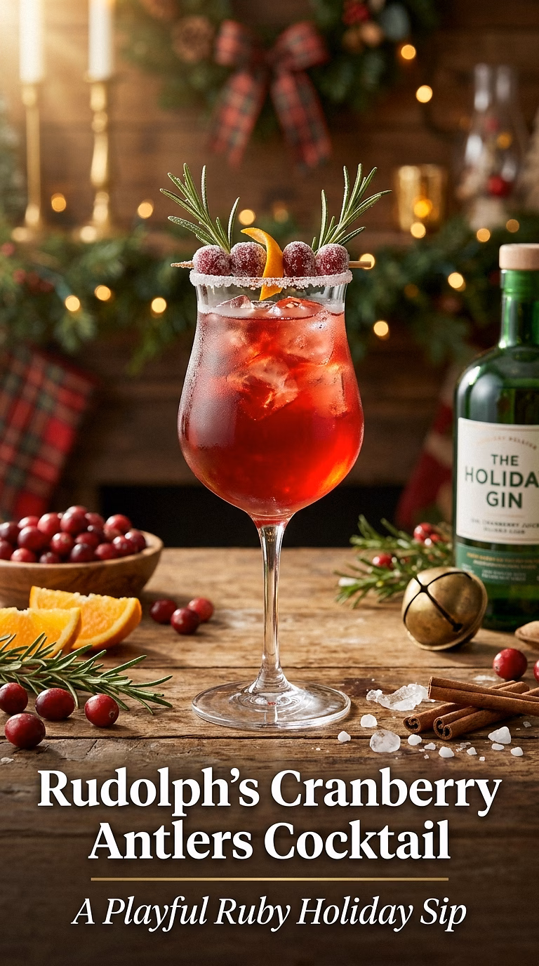 Rudolph's Cranberry Antlers Cocktail