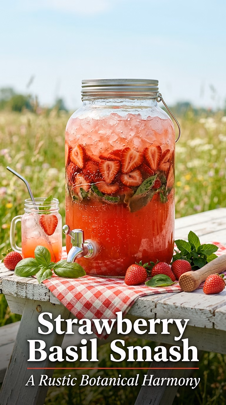 Strawberry Basil Vodka Smash Pitcher