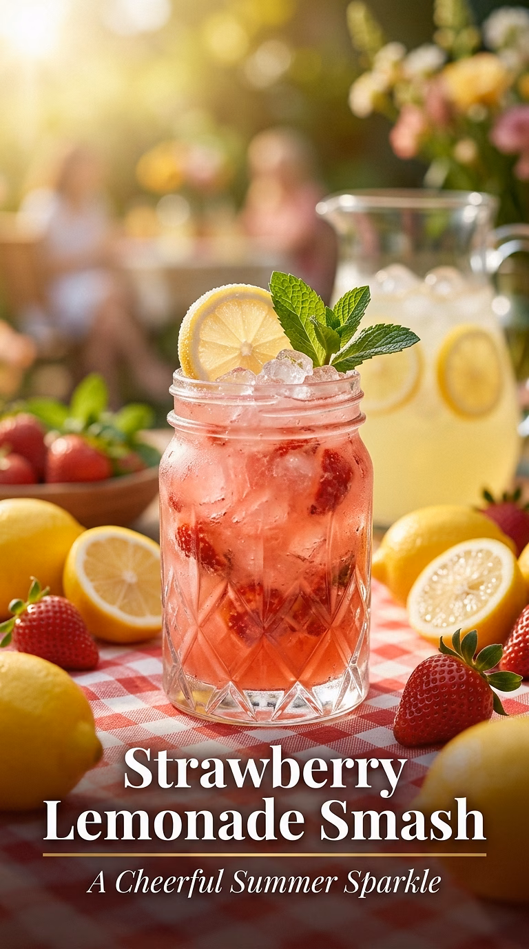 Strawberry Lemonade Tequila Smash