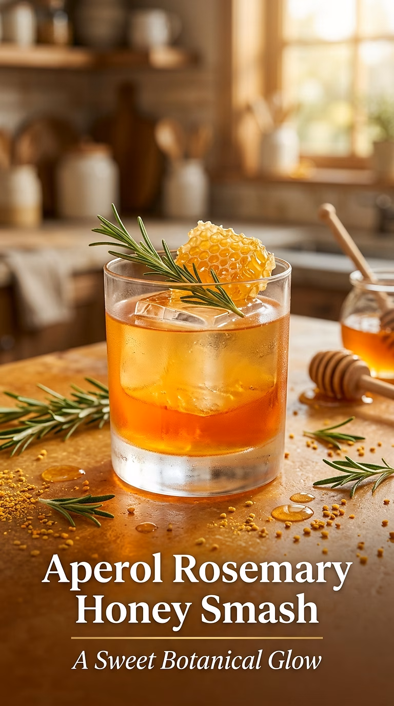 Aperol Rosemary Honey Smash
