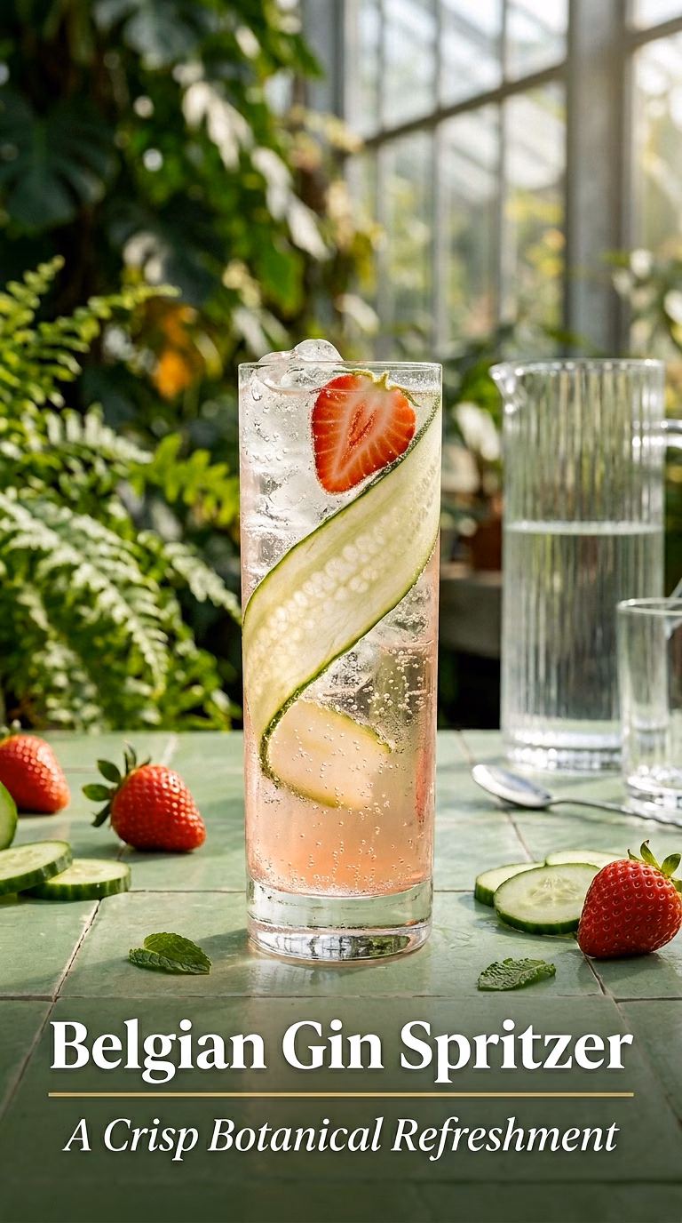 Belgian Strawberry Cucumber Gin Spritzer