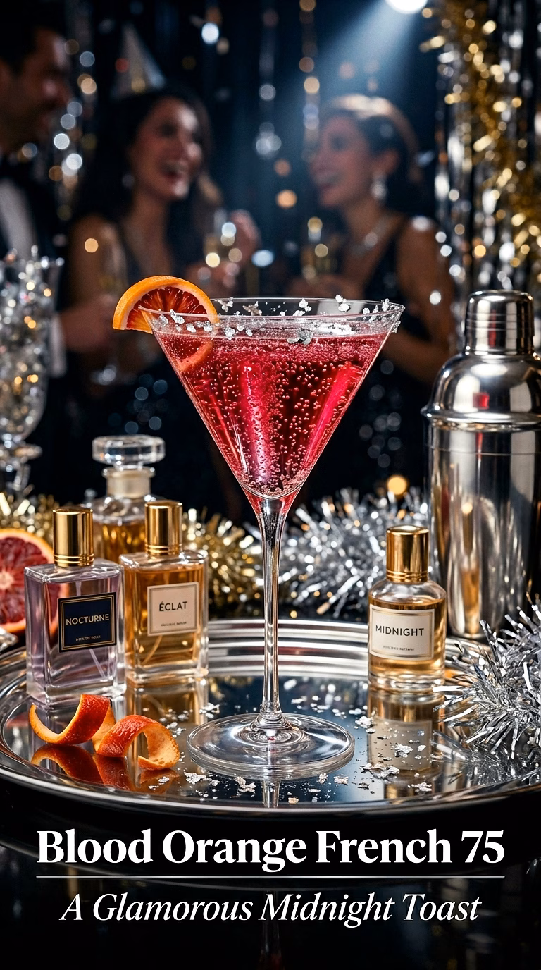 Blood Orange French 75 With Prosecco